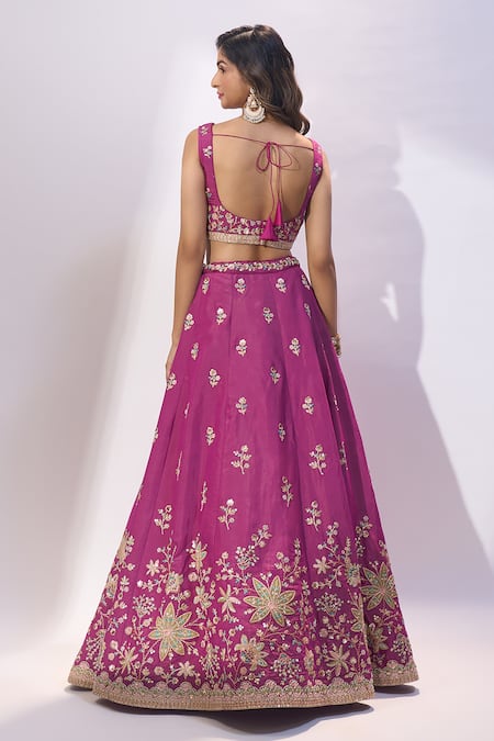 Samyukta Singhania Embroidered Georgette Lehenga Set 