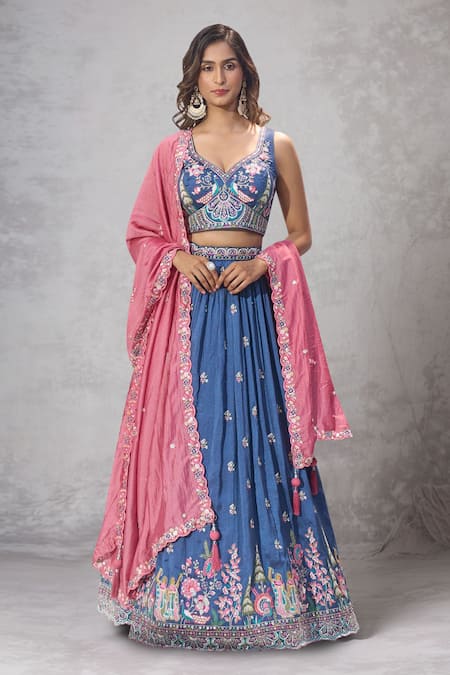 Samyukta Singhania Embroidered Lehenga Blouse Set 