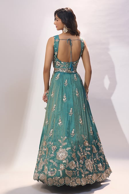 Samyukta Singhania Floral Embroidered Lehenga Set 