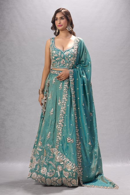 Samyukta Singhania Floral Embroidered Lehenga Set 