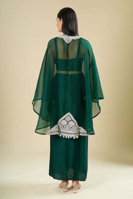 Prisho Embroidered Kaftan Skirt Set 