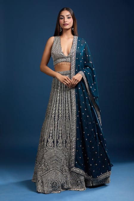 Samyukta Singhania Embroidered Georgette Lehenga Set 