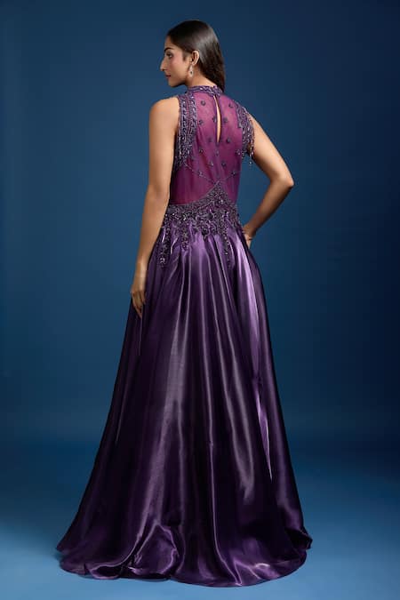 Samyukta Singhania Embellished High Neck Gown 