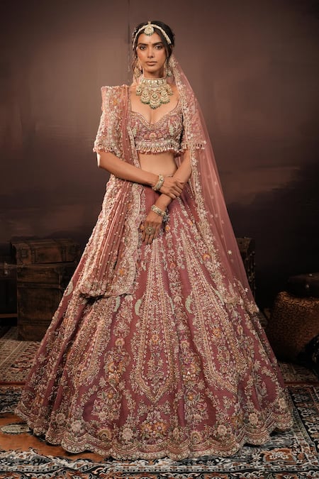 House of ayra Amythesyt Resham Embroidered Bridal Lehenga Set 