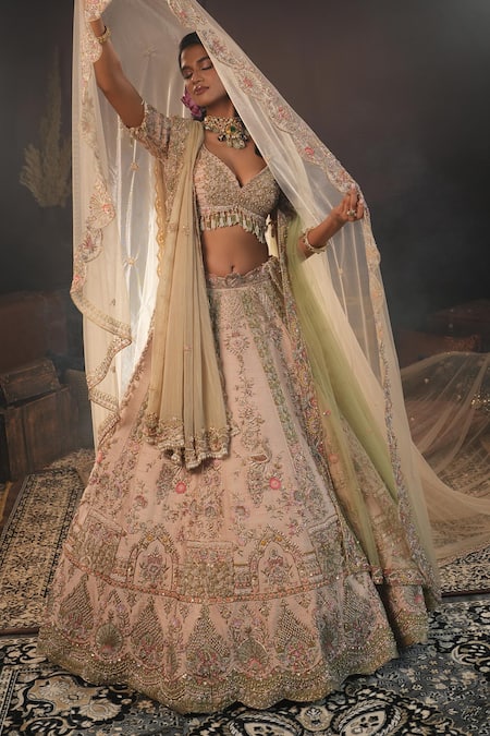 House of ayra Morbani Bridal Embroidered Lehenga Set 
