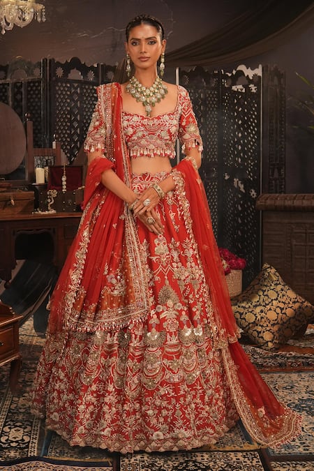 House of ayra Noor Zardosi  Embroidered Bridal Lehenga Set 