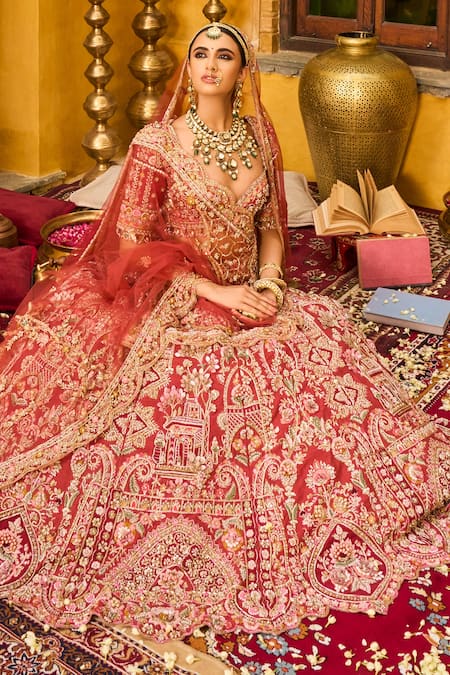 House of ayra Sandstone Embellished Bridal Lehenga Set 