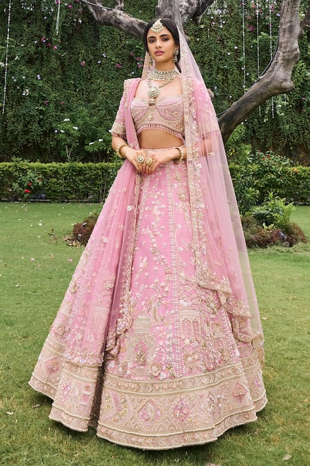 House of ayra Orchid Embellished Bridal Lehenga Set 