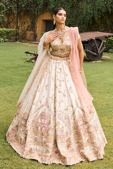 House of ayra Palatial Embroidered Bridal Lehenga Set  