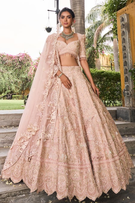 House of ayra Peafowl Embroidered Bridal Lehenga Set 