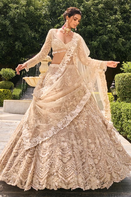 House of ayra Pearl Embroidered Bridal Lehenga Set 