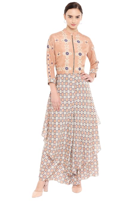 Soup By Sougat Paul Printed Jumpsuit with Jacket 