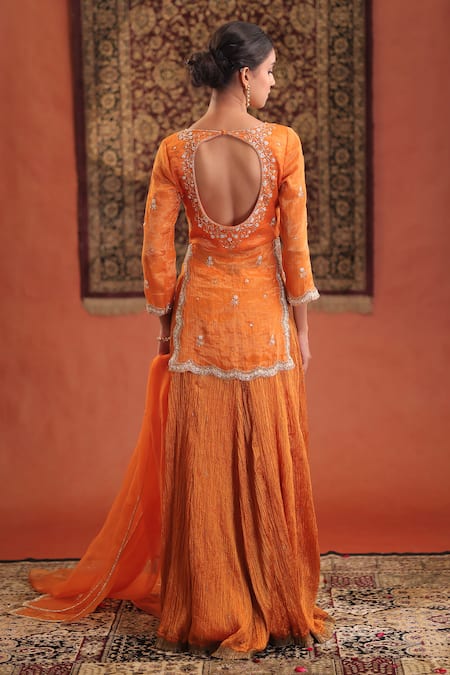 Farha Syed Embroidered Kurta Skirt Set 