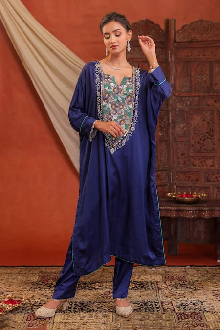 Farha Syed Embroidered Kaftaan & Pant Set 