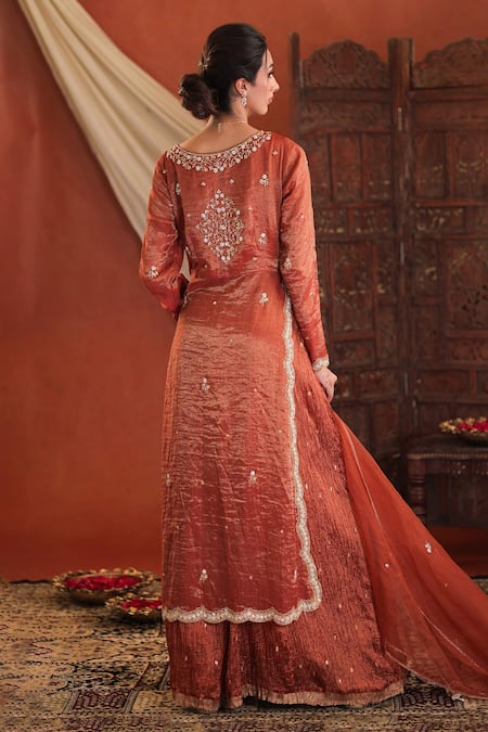 Farha Syed Embroidered Kurta & Skirt Set 