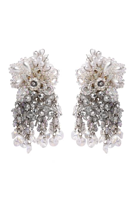 House Of D"Oro Lilora Bead & Crystal Embellished Earrings 