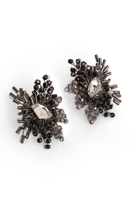 Buy House Of D"Oro Black Beads, Crystals, Stones Pincushion And Embellished Studs Online at Aza Fashions Buy_House Of D"Oro_Black Beads, Crystals, Stones Pincushion And Embellished Studs _Online_at_Aza_Fashions