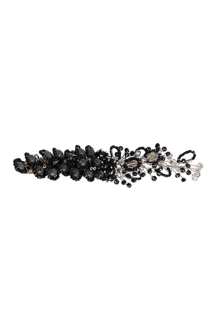 House Of D"Oro Black Beads, Stones Calla And Embellished Bracelet Online at Aza Fashions House Of D"Oro_Black Beads, Stones Calla And Embellished Bracelet _Online_at_Aza_Fashions