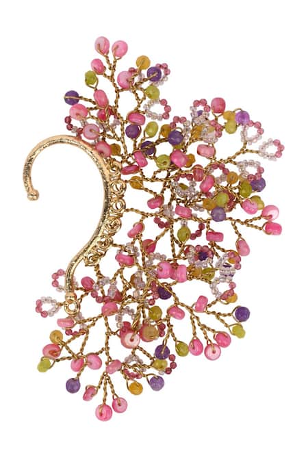 House Of D"Oro Floralia Beaded Cluster Earcuff 