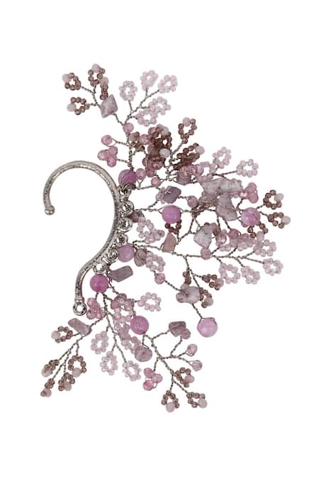 House Of D"Oro Bloomcore Beaded Floral Vine Ear Cuff 