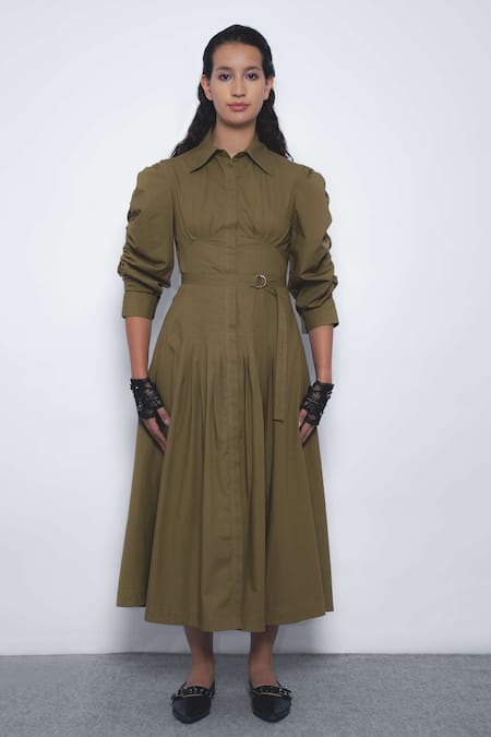 Leh Studios Oribu Cotton Shirt Dress  