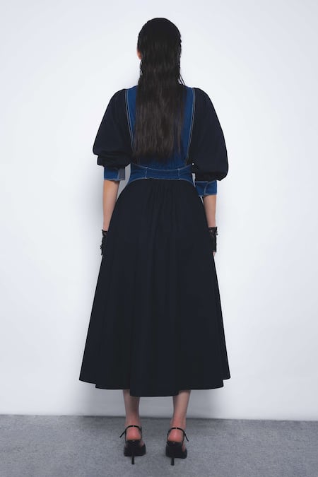 Leh Studios Vesper Color Block Collared Dress  