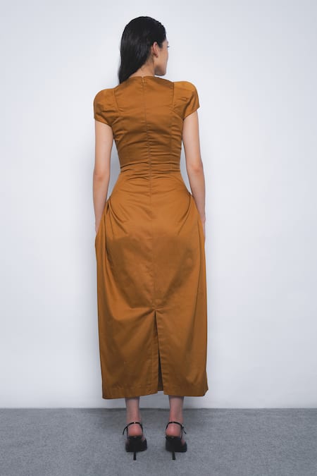 Leh Studios Hana Embroidered Floral Puff Sleeve Dress 