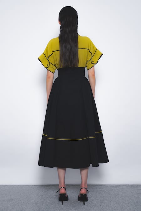 Leh Studios Esther Color Block Collared Dress 