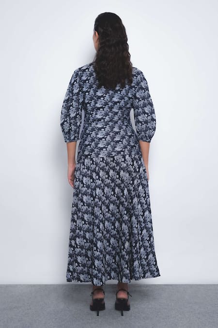 Leh Studios Ivy Floral Print Viscose Polyester Zip-Up Top 