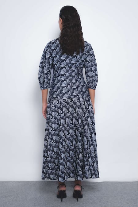 Leh Studios Sumiere Printed Pleated Midi Skirt 