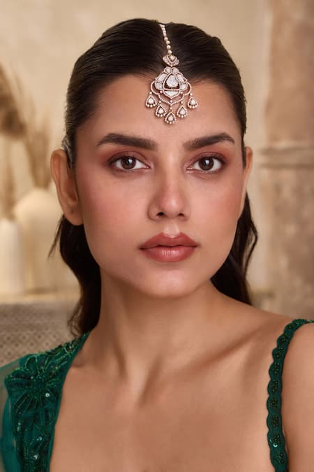 Paisley Pop Mother Of Pearl Embellished Maangtikka 