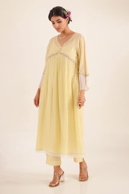 Tatwa Nyraa Gathered Kurta & Pant Set 