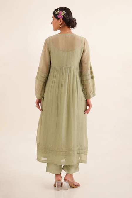 Tatwa Embroidered Chanderi Kurta Set 