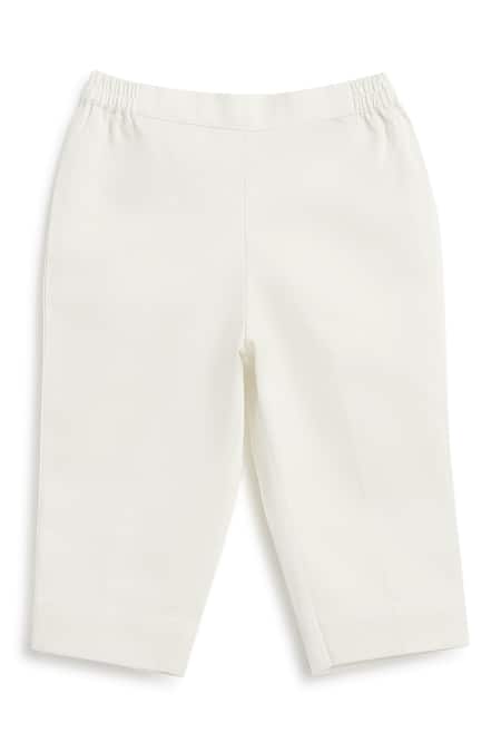 Tiber Taber Green Cotton Embroidery Bandhgala And Pant Set For Boys at Aza Fashions Tiber Taber_Green Cotton Embroidery Bandhgala And Pant Set For Boys _at_Aza_Fashions