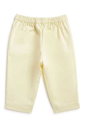 Shop Tiber Taber Yellow Cotton Embroidery, Studs Bandhgala And Pant Set Online at Aza Fashions Shop_Tiber Taber_Yellow Cotton Embroidery, Studs Bandhgala And Pant Set _Online_at_Aza_Fashions