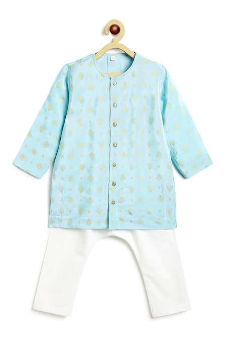 Tiber Taber Foil Print Kurta & Pyjama Set 