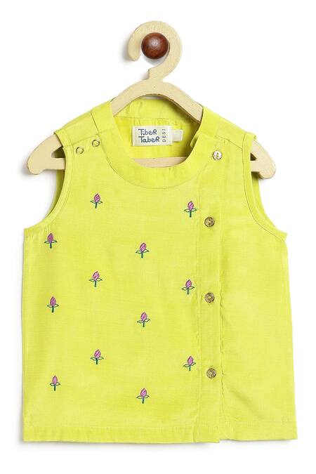 Buy Tiber Taber Lime Viscose Embroidery, Foil Printing Kurta And Printed Dhoti Pant Set Buy_Tiber Taber_Lime Viscose Embroidery, Foil Printing Kurta And Printed Dhoti Pant Set