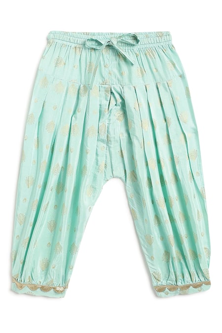 Buy_Tiber Taber_Pink Viscose Embroidery, Gota Patti, Foil Printing Kurta Salwar Set 