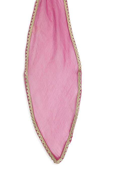 Shop_Tiber Taber_Lime Viscose Lace, Tassels, Foil Printing, Gota Geometric Pattern Lehenga Set _Online_at_Aza_Fashions