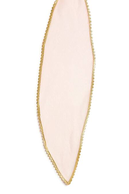 Tiber Taber_White Viscose, Net Embroidery, Foil Printing, Lotus Motif Blouse And Lehenga Set _Online_at_Aza_Fashions