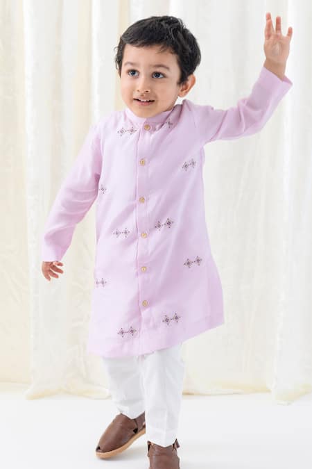 Tiber Taber Embroidered Kurta & Pyjama Set 