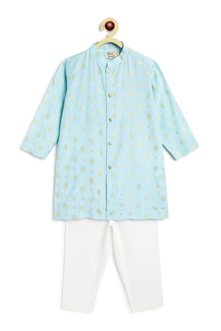 Tiber Taber Foil Print Kurta & Pyjama Set 