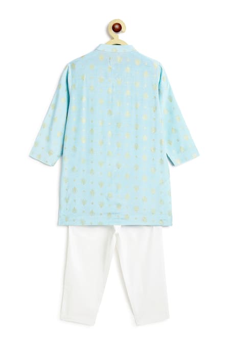 Tiber Taber Foil Print Kurta & Pyjama Set 