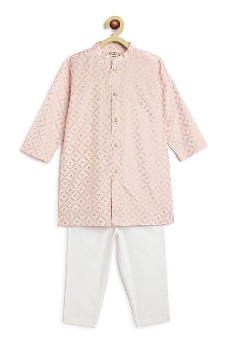 Tiber Taber Geometric Print Kurta & Pyjama Set 