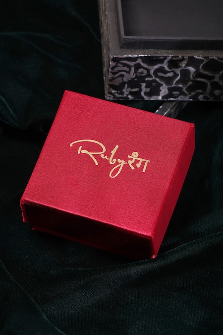 Ruby Raang_Multi Color Stones, Pearls, Beads Kundan And Embellished Hoop Earrings _at_Aza_Fashions