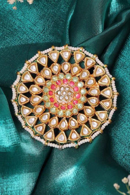 Ruby Raang Kundan Embellished Cocktail Ring 