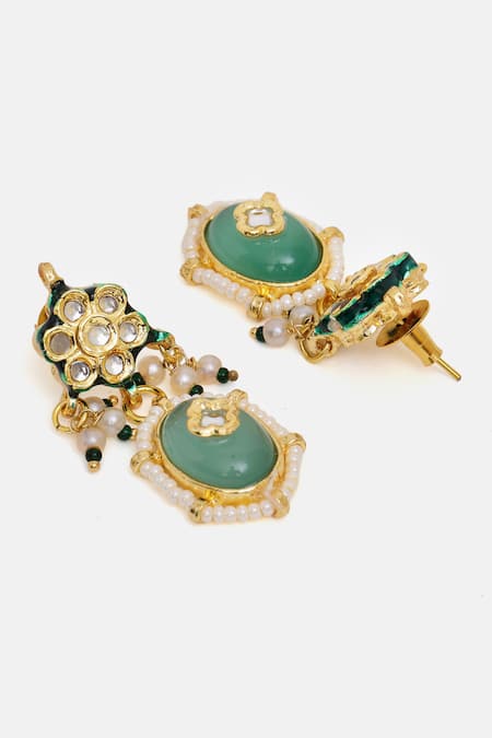 Buy Ruby Raang Multi Color Stones, Pearls, Beads Kundan Embellished Necklace And Earring Set Online at Aza Fashions Buy_Ruby Raang_Multi Color Stones, Pearls, Beads Kundan Embellished Necklace And Earring Set _Online_at_Aza_Fashions