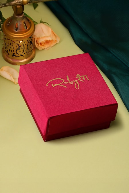 Shop_Ruby Raang_Multi Color Stones, Pearls Kundan And Embellished Choker Set 