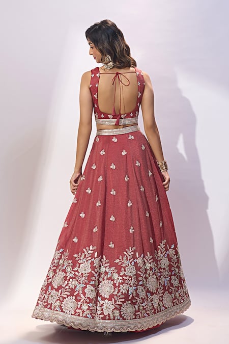 Samyukta Singhania Floral Embroidered Lehenga Set 