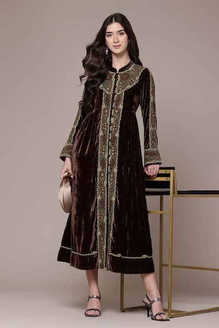 Ritu Kumar Vernia Velvet A-Line Dress 